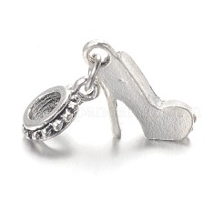High-heeled Shoes Alloy Glass Rhinestone European Dangle Charms&nbsp;MPDL-L013-13