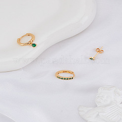 1 Set Brass & Rhinestone Hoop & Stud Earring Sets&nbsp;EJEW-LP0004-63