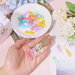 60Pcs 3 Shapes Alloy Snap Hair Clips&nbsp;PHAR-GL0001-02