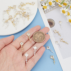 30Pcs 2 Colors Alloy Cabochons&nbsp;MRMJ-GO0002-07