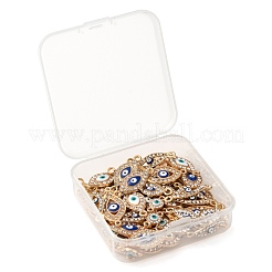 60Pcs 6 Style Light Gold Plated Alloy Links&nbsp;ENAM-LS0001-80
