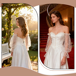 Polyester Detachable Mesh Puff Sleeves&nbsp;AJEW-WH0485-43A