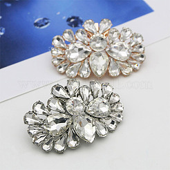 Alloy Glass Detachable Shoe Buckle Clips&nbsp;FIND-WH0423-71RG