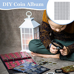PVC Coin Collection Binder Pages&nbsp;DIY-WH0430-349