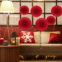 6Pcs Paper Fans Flower for Wedding Birthday Carnival Welcome Party Decorations&nbsp;DIY-WH0504-964