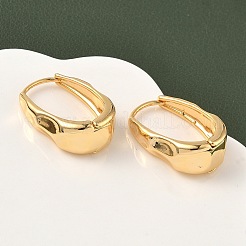 Brass Oval Hoop Earrings&nbsp;EJEW-D337-13G