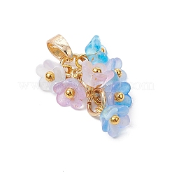 8Pcs Flower Acrylic Charms&nbsp;PALLOY-JF03591