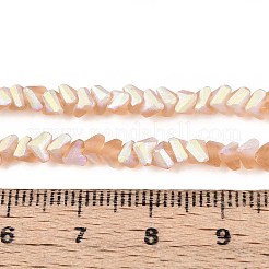 Frosted Transparent Glass Beads Strands&nbsp;GLAA-N054-4mm-04