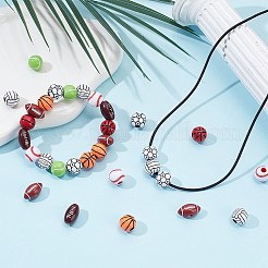 320Pcs 8 Styles Craft Style Acrylic Sports Beads Bracelets Making Kits&nbsp;MACR-PA0001-49