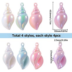 16Pcs 4 Style Acrylic Pendants&nbsp;SACR-SC0001-19
