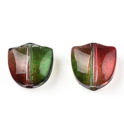Two Tone Spray Painted Transparent Glass Beads&nbsp;GLAA-T022-26-B01