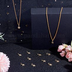 16Pcs Rack Plating Brass Micro Pave Clear Cubic Zirconia Charms&nbsp;KK-HY0004-14