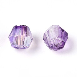 Transparent Spray Painted Glass Beads&nbsp;X1-EGLA-N018-4mm-01
