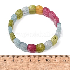 Dyed Natural White Jade Beaded Stretch Bracelets for Unisex&nbsp;G-K303-01K-04