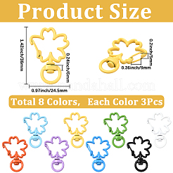 24Pcs 8 Colors Baking Paint Zinc Alloy Swivel Clasps&nbsp;FIND-SC0020-78