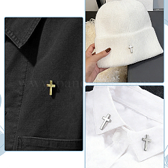 4Pcs Cross Alloy Lapel Pin Backs for Backpack Clothes&nbsp;JEWB-PH0001-85P