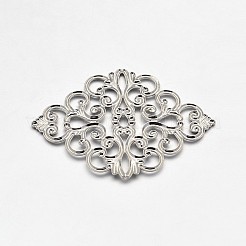 Brass Rhombus Filigree Findings&nbsp;X-KK-L056-02P
