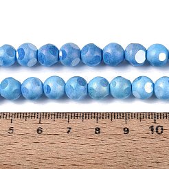 Ombre Effect Dyed Electroplate Opaque Glass Beads Strands&nbsp;EGLA-Q130-01A-06