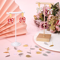32Pcs 2 Colors 304 Stainless Steel Stud Earring Findings&nbsp;STAS-BBC0008-92