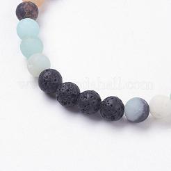 Forsted Natural Amazonite Stretch Bracelets&nbsp;BJEW-JB03361-03
