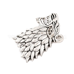Wolf Tibetan Style Alloy Pendants&nbsp;TIBEP-S295-64AS-RS