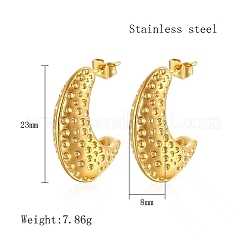 304 Stainless Steel Stud Earrings&nbsp;OQ6832-02