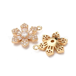 Brass Micro Pave Cubic Zirconia Pendants&nbsp;ZIRC-L105-04C-G
