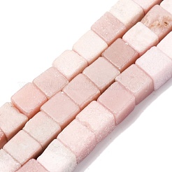Natural Pink Opal Beads Strands&nbsp;G-B155-C12-8x8mm