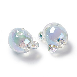 UV Plating Rainbow Iridescent Acrylic Beads&nbsp;OACR-H015-11