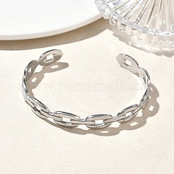 304 Stainless Steel Cuff Bangles&nbsp;BJEW-A160-01P