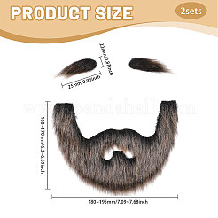 Cloth Artificial Eyebrow & Mustaches&nbsp;DIY-WH0591-240A