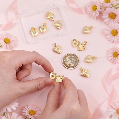 10Pcs Brass Micro Pave Clear Cubic Zirconia Locket Pendants&nbsp;KK-UN0006-27