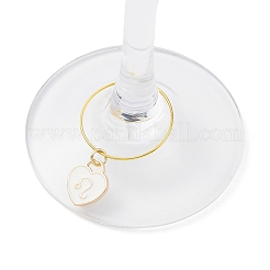 12Pcs Heart with Constellation Alloy Enamel Wine Glass Charms Sets&nbsp;AJEW-JO00230-01