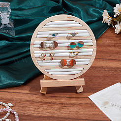 Round Wood Ring Display Trays&nbsp;RDIS-WH0011-38