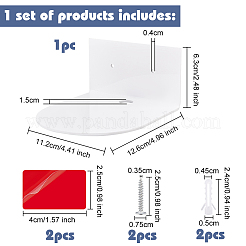 Opaque Acrylic Wall Mounted Display Stands&nbsp;ODIS-WH0038-74