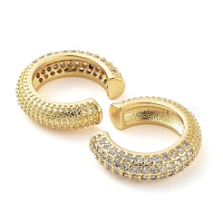 Brass Micro Pave Cubic Zirconia Cuff Earrings for Women&nbsp;EJEW-D086-05G