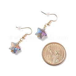 Glass Star Dangle Earrings&nbsp;EJEW-JE04929