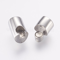 Tarnish Resistant 304 Stainless Steel Magnetic Clasps with Glue-in Ends&nbsp;STAS-E138-04P