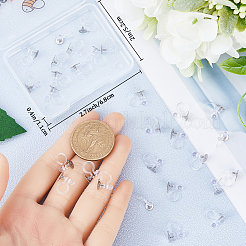 40Pcs 304 Stainless Steel & Plastic Clip-on Earring Findings&nbsp;STAS-BBC0003-35
