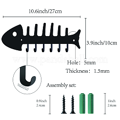 Iron Wall Mounted Hook Hangers&nbsp;AJEW-WH0156-010