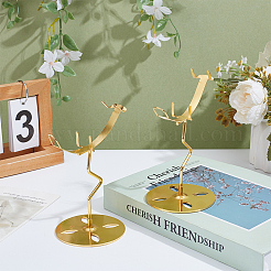 Zinc Alloy Crystal Rock Display Easels&nbsp;ODIS-WH0038-297G