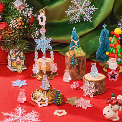 DIY Christmas Acrylic Links & Pendant Findings Kits&nbsp;DIY-TA0011-24