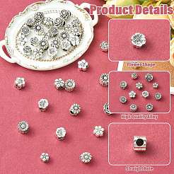 40Pcs 10 Styles Tibetan Style Alloy European Beads&nbsp;FIND-CJ0005-29