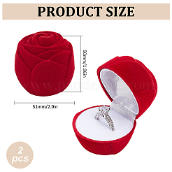 Rose Velvet Jewelry Boxes&nbsp;CON-WH0092-63B