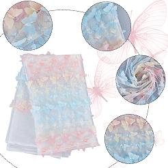 Butterfly Polyester Mesh Fabrics&nbsp;DIY-WH0651-09B