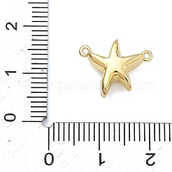 Starfish Brass Micro Pave Clear Cubic Zirconia Magnetic Clasps&nbsp;KK-C251-10G