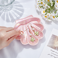 Shell Shaped Porcelain Jewelry Storage Display Trays for Rings&nbsp;AJEW-SP0006-06B-02