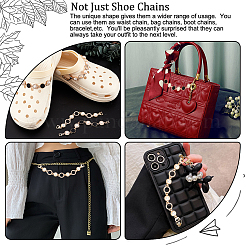 AHADEMAKER 4Pcs 2 Style Alloy Decorative Shoe Chains&nbsp;FIND-GA0002-41