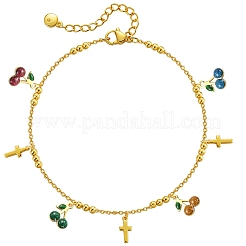 50Pcs Rack Plating Brass Enamel Pendants&nbsp;ENAM-CJ0004-04