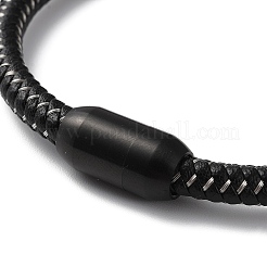 Leather Braided Round Cord Bracelet&nbsp;BJEW-F460-01EB